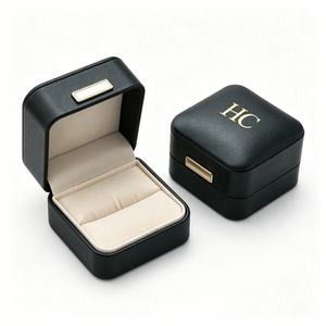 Professional OEM Leather Ring <b>Box</b> Factory Bulk Custom Color PU Jewelry Packaging Case Manufacturer for Jewelry Brand Packaging - Product Image 4