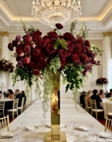 Boule de fleurs blanches avec roses et orchidées artificielles grandes boules de fleurs de mariage en soie pour la décoration de centres de table d'arrangement