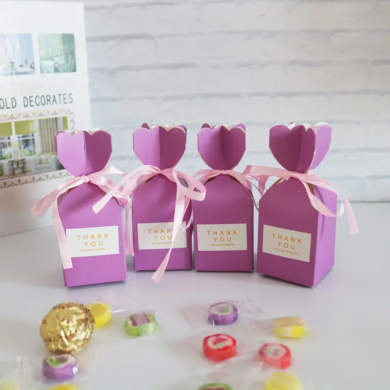 Wholesale Price Candy Box Wedding Favors And Gift Box With Stickers