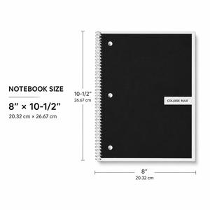 <span class=keywords><strong>Quaderno</strong></span> a Spirale Rigato Standard Universitario 8x10.5 Pollici con Tre Fori, Logo Personalizzato, Diario di Scrittura, Regalo per Studenti Universitari e Scolastici - Product Image 2