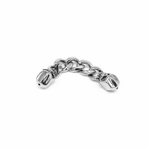 Stainless Steel Skull Chain <b>Bracelet</b> <b>Beads</b> For <b>Bracelet</b> <b>Making</b> Irregular Shape Vintage Style Jewelry Findings Components - Product Image 3