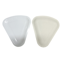 Plateau triangulaire carré pour tranches de pizza en carton robuste, jetable, compostable, résistant à l'eau, portable pour les fêtes et les plats à emporter