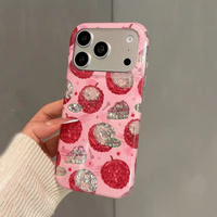 Zomerse zoete lychee fruitprint glanzende IMD TPU telefoonhoesje voor iPhone 17 Pro Max 16 15 Stootbestendige harde achterkant