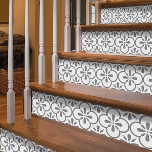 Autocollants pour marches d'<span class=keywords><strong>escalier</strong></span> en PVC écologiques personnalisés, autocollants adhésifs, imperméables, résistants aux déchirures, laminage mat, vinyle décoratif - Product Image 2