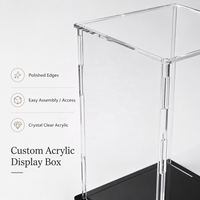 Boîte de présentation en acrylique pour objets de collection, boîte en acrylique transparente à assembler, boîte anti-poussière en plexiglas pour l'affichage de figurines d'action Lego, poupées