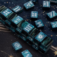 Mahjong américain de luxe Galaxie Étoilée, 166 tuiles en acrylique, ensemble de jeu pour divertissement familial, vente en gros