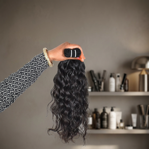 Venta al por mayor vietnamita 100% Extensiones de cabello humano virgen de doble estirado alineado con cutícula cruda barata Proveedor de cabello negro de color natural - Product Image 1