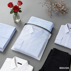 Closet Clothing Durable Zipper Bags Frosted Plastic Zip Lock Pouches Silk Screen Printed Reusable <b>Waterproof</b> Custom Size - Product Image 1