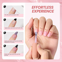 Ensemble de vernis à ongles en gelée |   6 couleurs neutres, blanc laiteux et rose nude