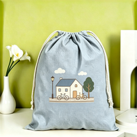 Sac à cordon en toile écologique simple et populaire, avec bandoulière, personnalisable, portable, publicitaire, unisexe, pour lancement de marque