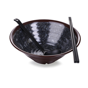 En gros pas cher personnalisé en plastique japonais <span class=keywords><strong>noir</strong></span> <span class=keywords><strong>mat</strong></span> mélamine bol de ramen - Product Image 2