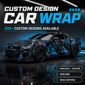 WRAPMASTER PET <span class=keywords><strong>Film</strong></span> Vinyle pour Voiture Lightning 1.52x20m, Design Personnalisé, <span class=keywords><strong>Film</strong></span> pour Véhicule pour Graphiques Intégraux - Product Image 1