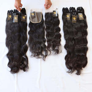 Tissage en gros à cuticules alignées, mèches de cheveux humains brésiliens en vison brut 100% avec fermeture suisse HD - Product Image 5