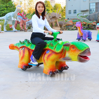 Voiture à pédales pour enfants Dinosaur World Park, 2 places avec télécommande, animation intérieure/extérieure pour centre commercial et espaces publics