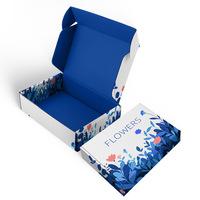 Boîte d'expédition en carton ondulé avec logo personnalisé, pliable, pour envoi aérien, impression simple et double face, emballage cadeau