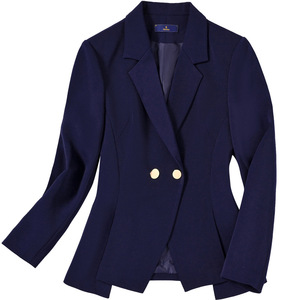 Women's Elegant Slim Fit Suit Set Polyester Three Quarter Sleeve Short Skirt Professional Beauty Salon Workwear - Product Image 5