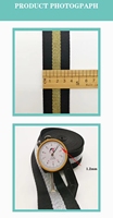 The Polyester Webbing Color Black Mixed Color Silver Metallic Yarn Flash Webbing Custom Color Sizes