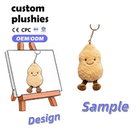 Porte-clés en peluche Kawaii Mini Cartoon Peanut, jouet en peluche doux, pendentif de sac, accessoires décoratifs