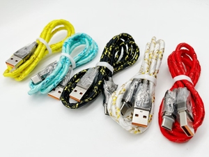 Cho Sét Bện <span class=keywords><strong>USB</strong></span> Cáp Dữ Liệu Loại C Nhanh Chóng Sạc Từ Tính Cho Iphone Quà Tặng Thiết Kế Sáng Sạc Cáp Cho Điện Tử - Product Image 2