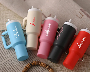 Promotional Business Gift Key Chains Wholesale Rubber Keychains Custom 3D PVC Mini Tumble Cup Keychain