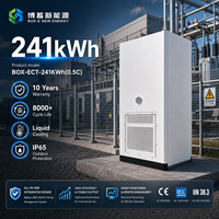 Armoire de stockage de batterie solaire LiFePO4 241 kWh, système de stockage d'énergie hybride pour réseau, IP65, utilisation extérieure, commerciale et industrielle