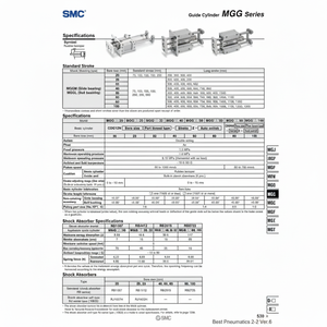 Cilindro de guía neumática SMC - Product Image 1