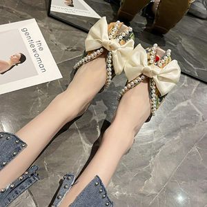 Prezzo all'ingrosso a buon mercato <span class=keywords><strong>Sandali</strong></span> estivi Donna Slide Designer Bow Slip on Flat Fashion <span class=keywords><strong>Sandali</strong></span> da Donna 2022 - Product Image 6