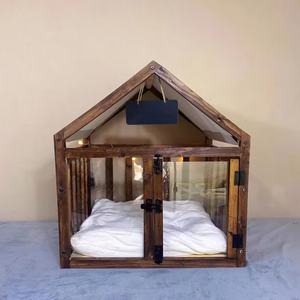 Madera gato Villa nido cama jaula casa personalizable fábrica venta elegante gato jaula escaparate criadero mascota arte exhibición caja de regalo - Product Image 6