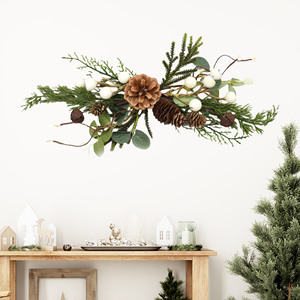 Decorazione Natalizia Moderna Personalizzata per Finestre e Porte con Pigne e Campanelle Simulate, Direttamente dalla Fabbrica per Decorare il Davanzale - Product Image 4