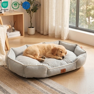 Cama para Perros y Gatos con Capucha, Cama Cálida de Felpa para Mascotas Pequeñas, Nido para Dormir <span class=keywords><strong>en</strong></span> Interiores - Product Image 1