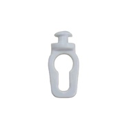 Crochet simple moderne blanc en plastique de haute qualité pour rideau à plis ondulés (S-Wave) – Accessoire pour rail de rideau ondulé