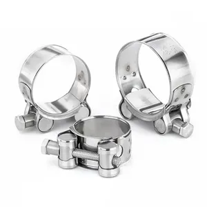 Adjustable Heavy Duty 201 304 Stainless Steel Strong Throat Band Single T Bolt Hose Slot Clamps