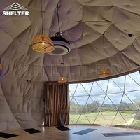 8 mètres de diamètre étanche Pvc Igloo dôme géodésique grand salon professionnel extérieur Glamping maison pour salle à manger Application