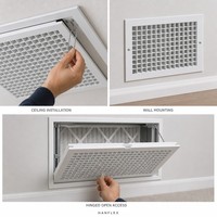 Grille d'aération de retour d'air avec registre en aluminium, réglable pour CVC