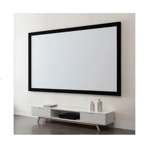 16:9 300'' 3D Silver Fixed Frame Projection Screen,Cinema Projector Screen for 3D/4D/5D Cinema