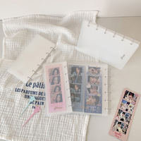 Penyangga Kartu Foto Gaya Korea INSKorean untuk Album Kartu Foto 4 Grid, Penyimpanan Foto Siswa, Hadiah, Penggemar Bintang