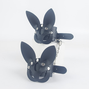 Neue erwachsene erotische kleine Kaninchen-Leder handschellen für SM Female Gehorsam Rabbit Training Binding Restrain ing Requisiten Sexspielzeug - Product Image 2