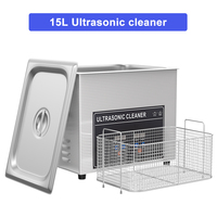 Nettoyeurs à ultrasons 15L, bain ultrasonique portable, machine de lavage dentaire, nettoyeur à ultrasons pour lunettes, Myjka Ultradzwiekowa