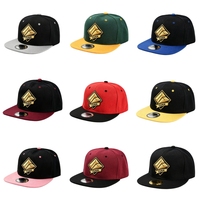 Gorra de Béisbol Unisex OEM de 6 Paneles con Visera Plana, Cierre a Presión, Bordado 3D, Fibra Acrílica Transpirable e Impermeable, Diseño de Autor
