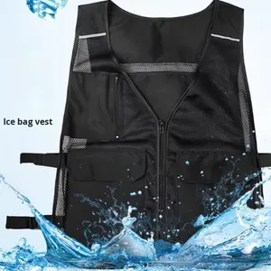 Gilet respirant réfléchissant pour hommes pour l'été Gilet isolant pour chantier <span class=keywords><strong>de</strong></span> construction Artefact <span class=keywords><strong>de</strong></span> protection thermique <span class=keywords><strong>de</strong></span> refroidissement - Product Image 3