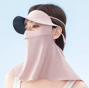 Set Anti-Uv con logo personalizzato da donna set Anti-Uv protezione solare sottile ad asciugatura rapida Upf 50 + ghiacciata protezione solare Anti-Uv cappello maschera per il viso - Product Image 3