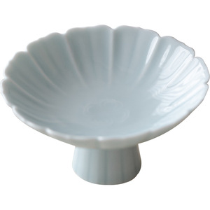 Chinese Style <b>Ceramic</b> High Footed <b>Plate</b> Flower Shape Porcelain Small Size For Tea Snack Fruit Home Use Party Dishes - Product Image 5