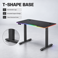 Bureau debout électrique réglable en hauteur AOR, station de travail gaming professionnelle à moteur unique, 3 mémoires anti-collision E0, vente en gros usine
