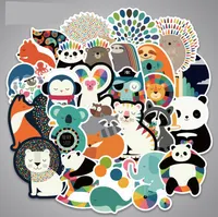 100 قطعة الحيوان النمر الأسد الباندا الكسل ملصقات حسب الطلب للأطفال