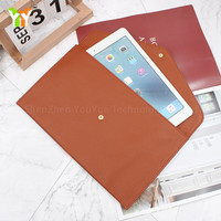 Enveloppe en cuir légère A4 Document Bags Support de portefeuille multifonction pour ordinateur portable Ipad