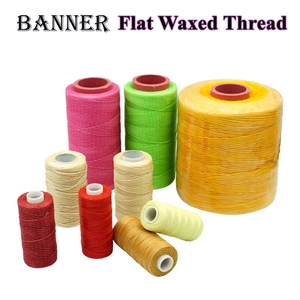 Flat <strong>Waxed</strong> Wax <strong>Polyester</strong> <strong>Thread</strong> 0.5mm 0.8mm 1mm for Hand Sewing - Product Image 2