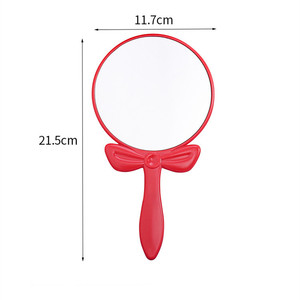 Hot Selling Handheld <strong>Makeup</strong> Mirror <strong>Simple</strong> and <strong>Cute</strong> for Girls Bow Knot Design Round Hand Mirror - Product Image 5