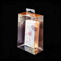 Boîte d'emballage personnalisée sur mesure, impression CMYK, design pliable transparent, matériaux en plastique PET avec crochet