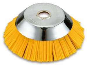 Cepillo <span class=keywords><strong>de</strong></span> Nylon Industrial para Recortar Alambre, Cepillo <span class=keywords><strong>de</strong></span> Nylon <span class=keywords><strong>de</strong></span> Alta Calidad <span class=keywords><strong>de</strong></span> 6'' 150mm con Cabezal <span class=keywords><strong>de</strong></span> Nylon <span class=keywords><strong>Biselado</strong></span>, Rueda Amarilla para Desmalezar - Product Image 2