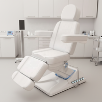 Table de massage électrique de luxe moderne à 3 moteurs avec base dorée, lit de beauté, chaise de soin cosmétique, mobilier de spa, lit pour extensions de cils